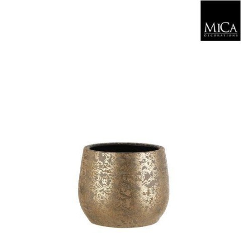 CLEMENTE VASO ROTONDO ORO - H20XD25,5CM